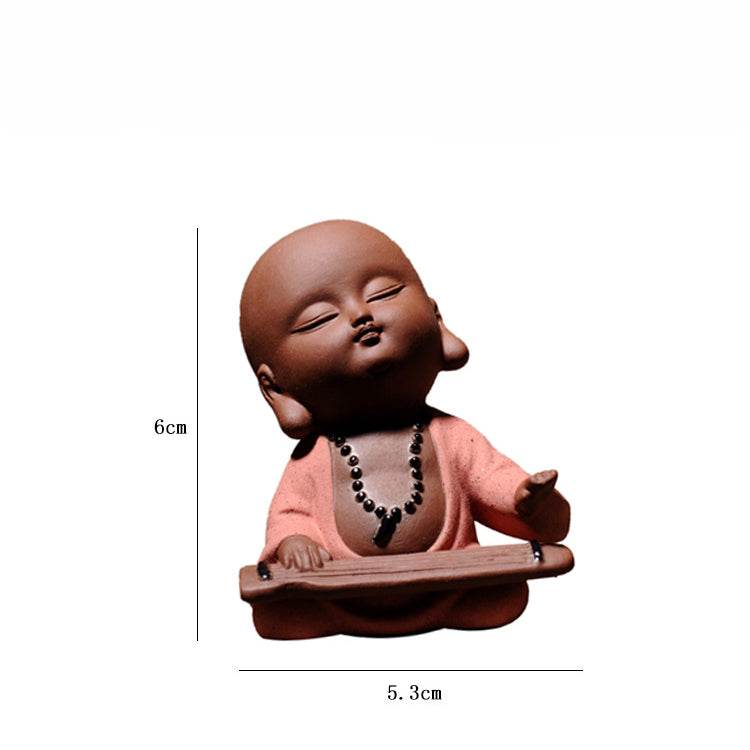 Purple Sand Meditation Buddha Statues - Tibetan Buddhist statue, size reference