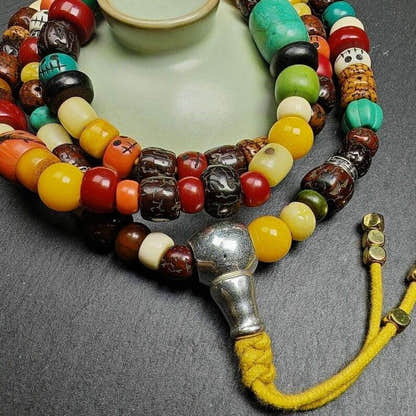 Mala Necklace - Prayer Beads,38cm Length - Tibetan Buddhist mala beads, view 9