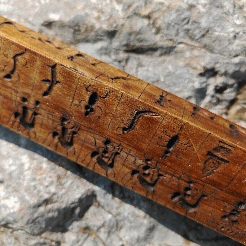 Zanpar Wooden Mold Stick - Tibetan Buddhist art, view 9