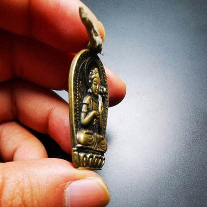 Amulet,Padmapani,Avalokitesvara - Tibetan Buddhist amulet, view 8