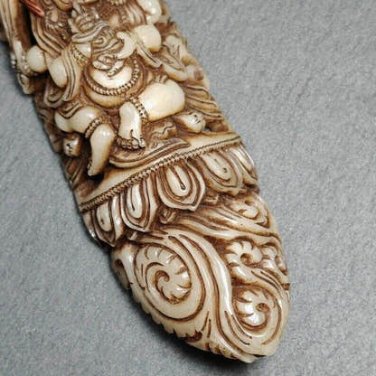 Mahakala Kapala Amulet Badge - Tibetan Buddhist amulet, view 7