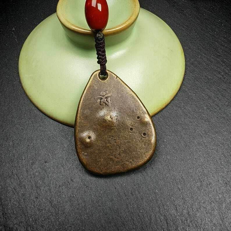 Statue Amulet,Green Tara Pendant - Tibetan Buddhist amulet, view 9