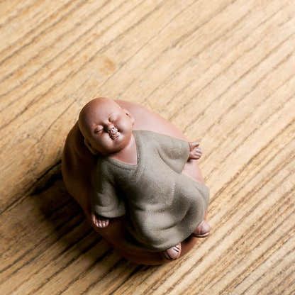 Purple Sand Ceramic Buddha Statues - Tibetan Buddhist statue, view 12