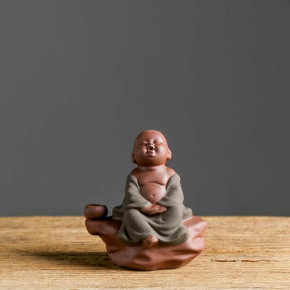 Purple Sand Ceramic Buddha Statues - Tibetan Buddhist statue, view 10