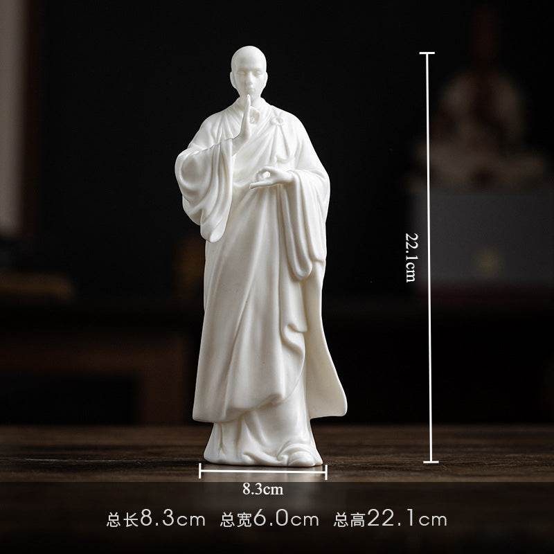 White Porcelain Meditation Buddha Statues - Tibetan Buddhist statue, view 5