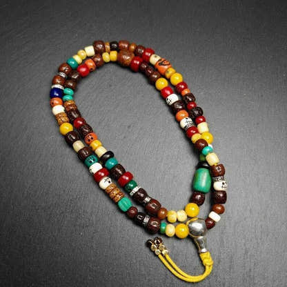 Mala Necklace - Prayer Beads,38cm Length - Tibetan Buddhist mala beads, size reference