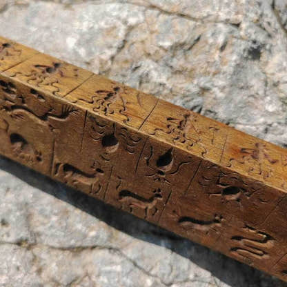 Zanpar Wooden Mold Stick - Tibetan Buddhist art, size reference