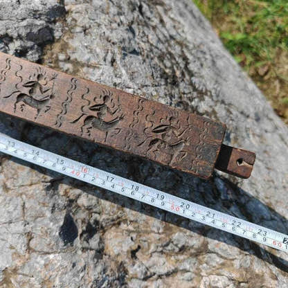Zanpar Wooden Mold Stick - Tibetan Buddhist art, size reference