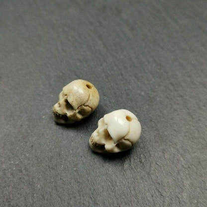 White Skull Spacer Bead for Prayer Bead - Tibetan Buddhist art, view 7