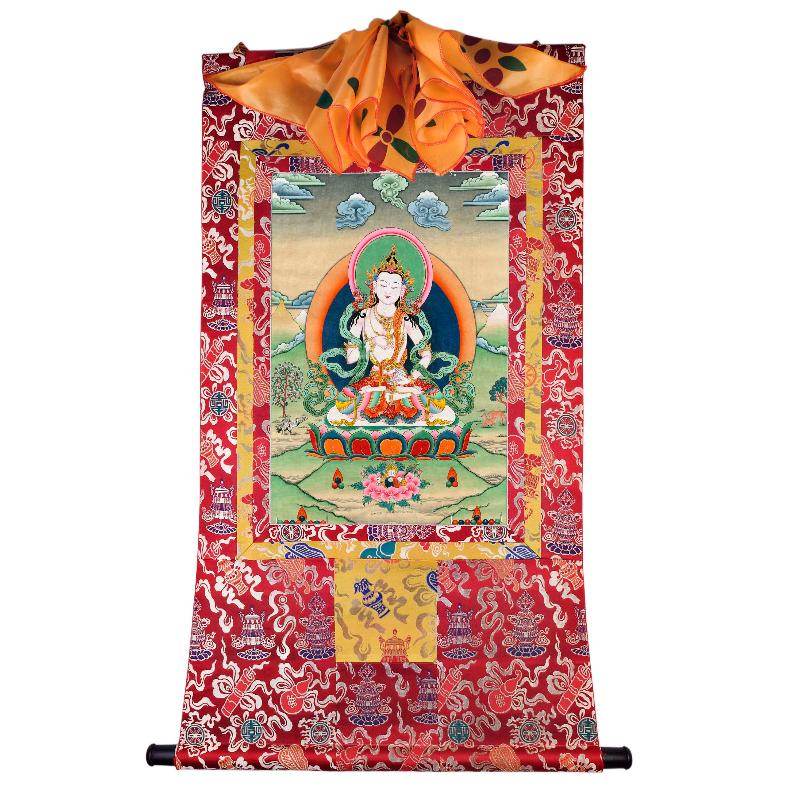 Vajrasattva - Tibetan thangka painting, view 17