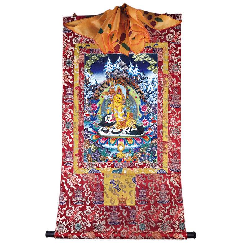 Vaisravana Image - Tibetan thangka painting, view 7