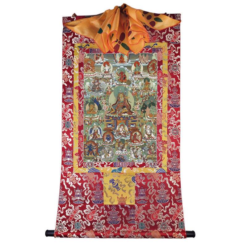 Guru Rinpoche Image - Tibetan thangka painting, view 7