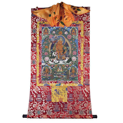 Vaisravana Image - Tibetan thangka painting, view 7