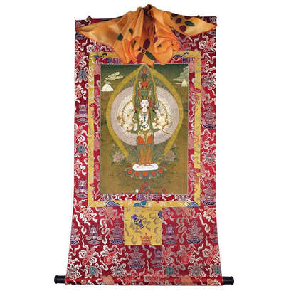 1000 Arms Avalokiteshvara Image - Tibetan thangka painting, view 7