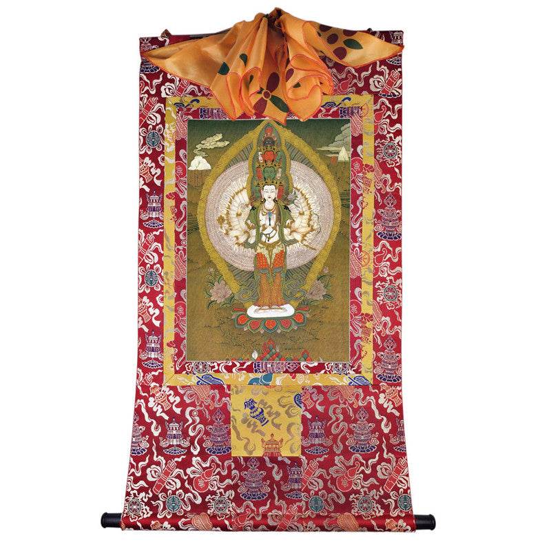 1000 Arms Avalokiteshvara Image - Tibetan thangka painting, view 7