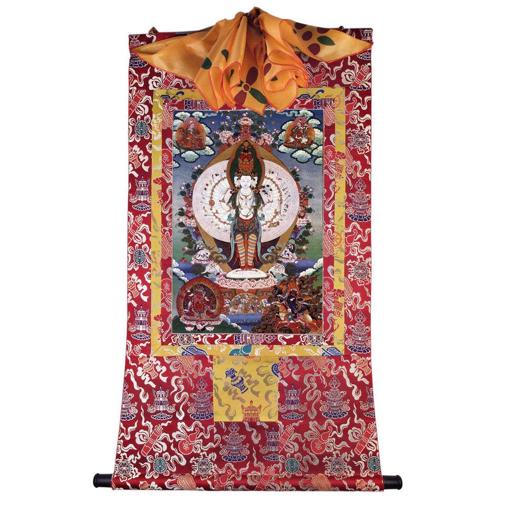 1000 Arms Avalokiteshvara Image - Tibetan thangka painting, view 7