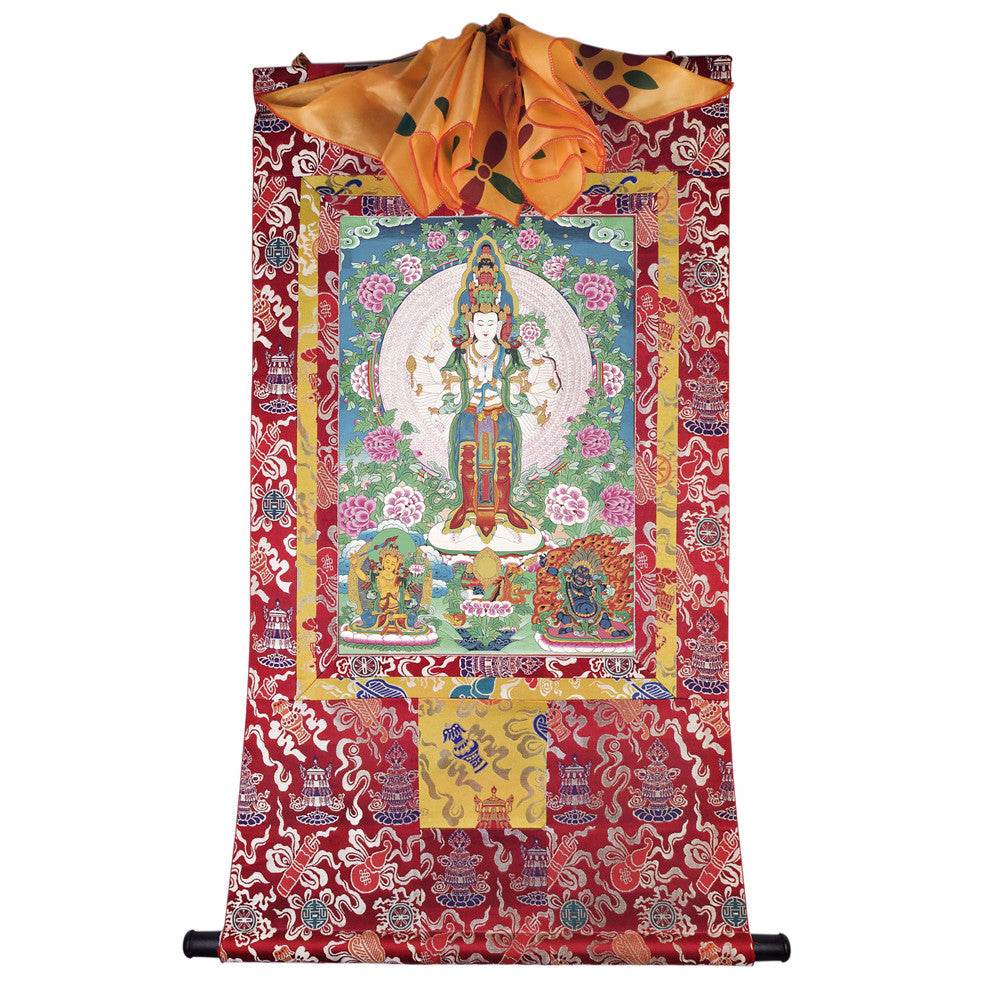 1000 Arms Avalokiteshvara Image - Tibetan thangka painting, view 7