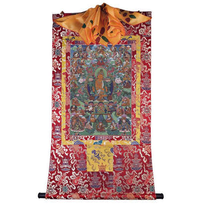 Manjusri Image - Tibetan thangka painting, view 7