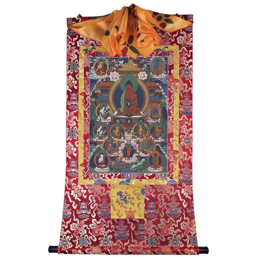 Amitabha Image - Tibetan thangka painting, view 6