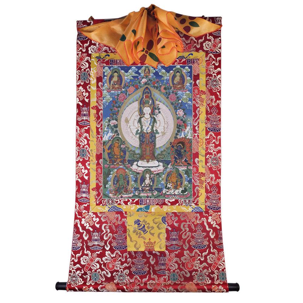 1000 Arms Avalokiteshvara Image - Tibetan thangka painting, view 7