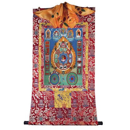 Tibetan Calendar,Melong Image - Tibetan thangka painting, view 7