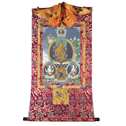 Manjusri Image - Tibetan thangka painting, view 7