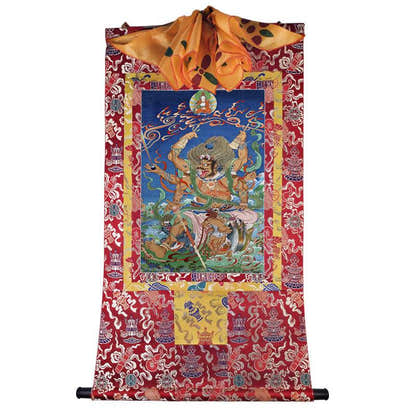 Mahakala Image - Tibetan thangka painting, view 7