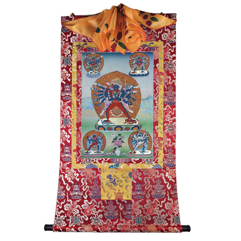 Yamantaka \ Vajrabhairava Image - Tibetan thangka painting, view 7