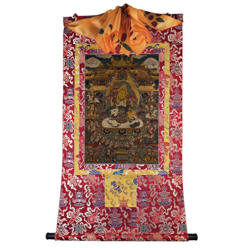 Vaisravana Image - Tibetan thangka painting, view 7