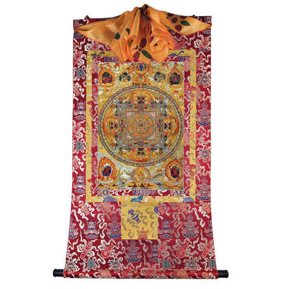 Mandala Image - Tibetan thangka painting, view 7