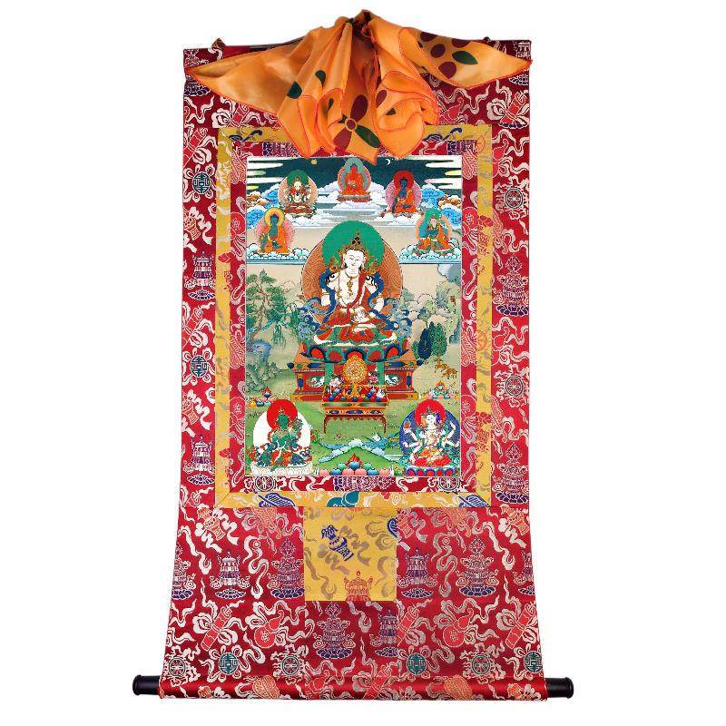 Vajrasattva - Tibetan thangka painting, view 17