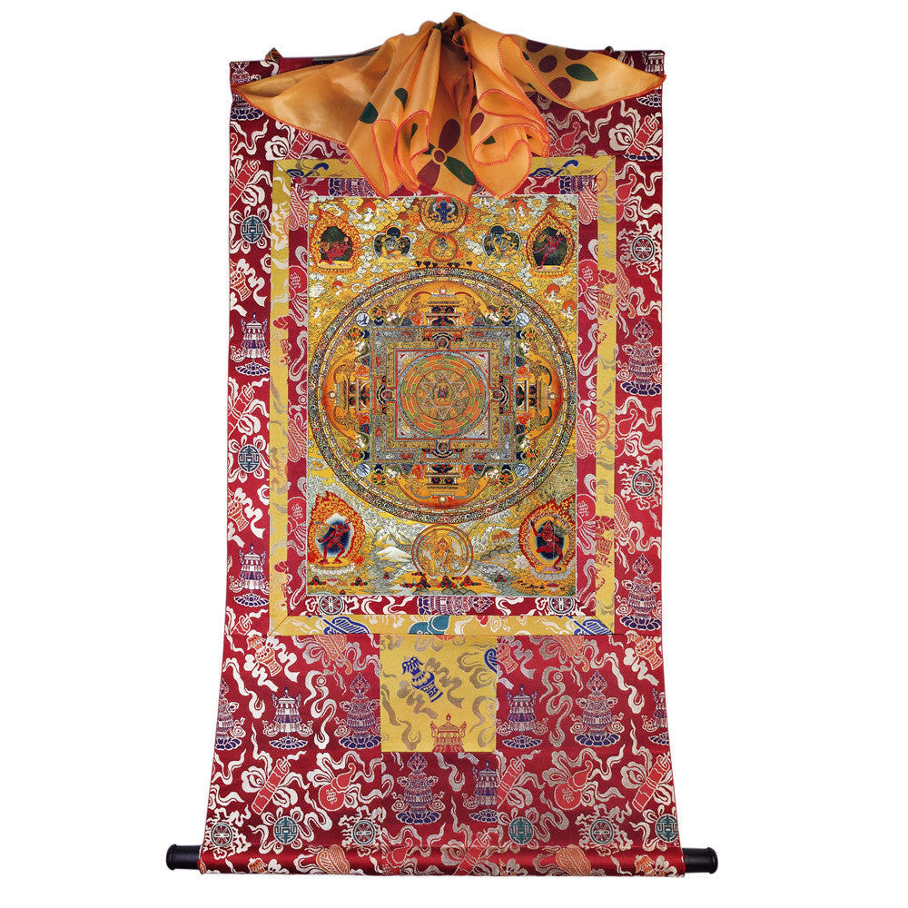 2783-唐卡-HBMT-089曼陀罗套装 - Tibetan thangka painting, detailed view