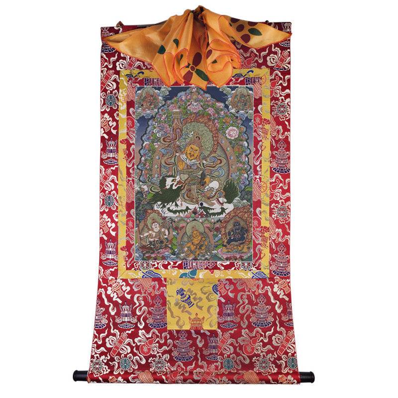 Vaisravana Image - Tibetan thangka painting, view 7