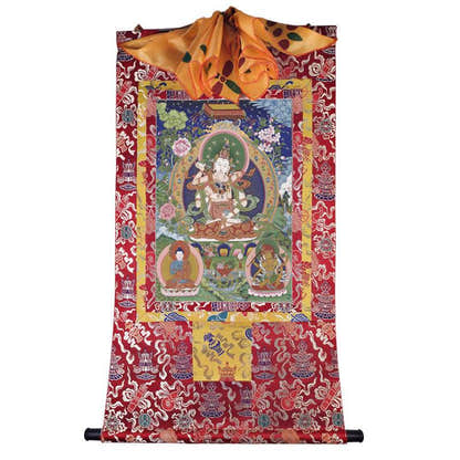 Vajrasatva in Yab Yum Image - Tibetan thangka painting, view 7