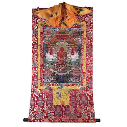 Amitayus Image - Tibetan thangka painting, view 7