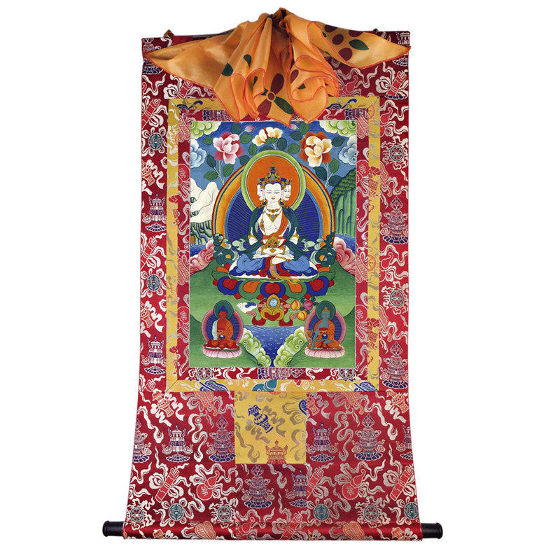 Vairocana \ Mahavairocana Image - Tibetan thangka painting, view 7