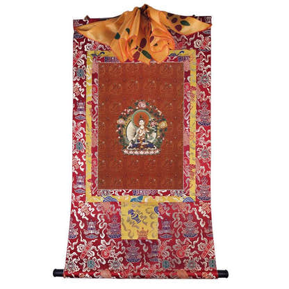 White Tara Image - Tibetan thangka painting, view 7