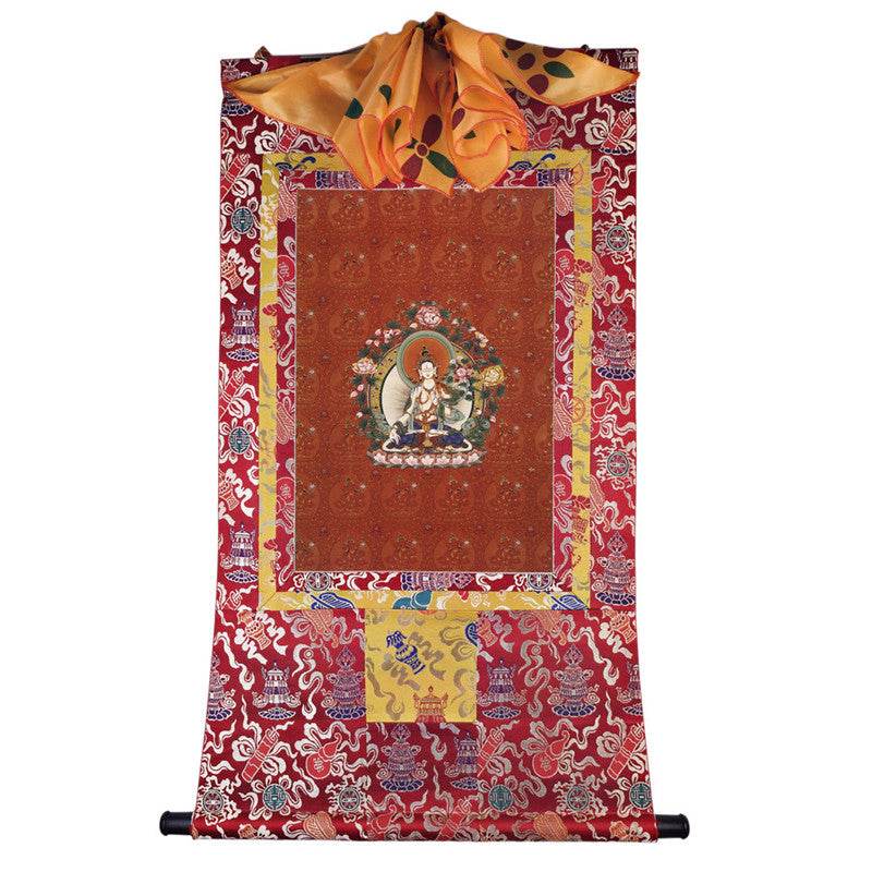White Tara Image - Tibetan thangka painting, view 7