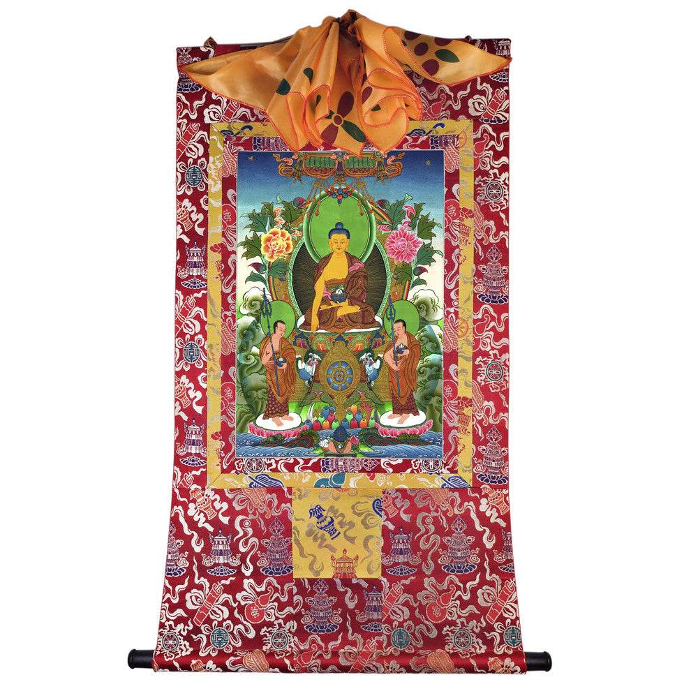 Shakyamuni Image - Tibetan thangka painting, view 7