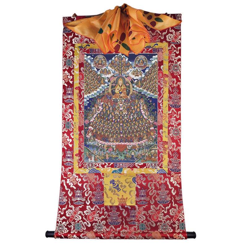 Je Tsongkhapa Refuge Tree Image - Tibetan thangka painting, view 7