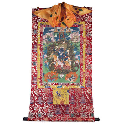 Palden Lhamo / Magzor Gyalmo / Shri Devi - 18th Century - Tibetan thangka painting, view 14