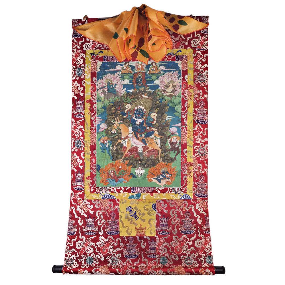 Palden Lhamo / Magzor Gyalmo / Shri Devi - 18th Century - Tibetan thangka painting, view 14