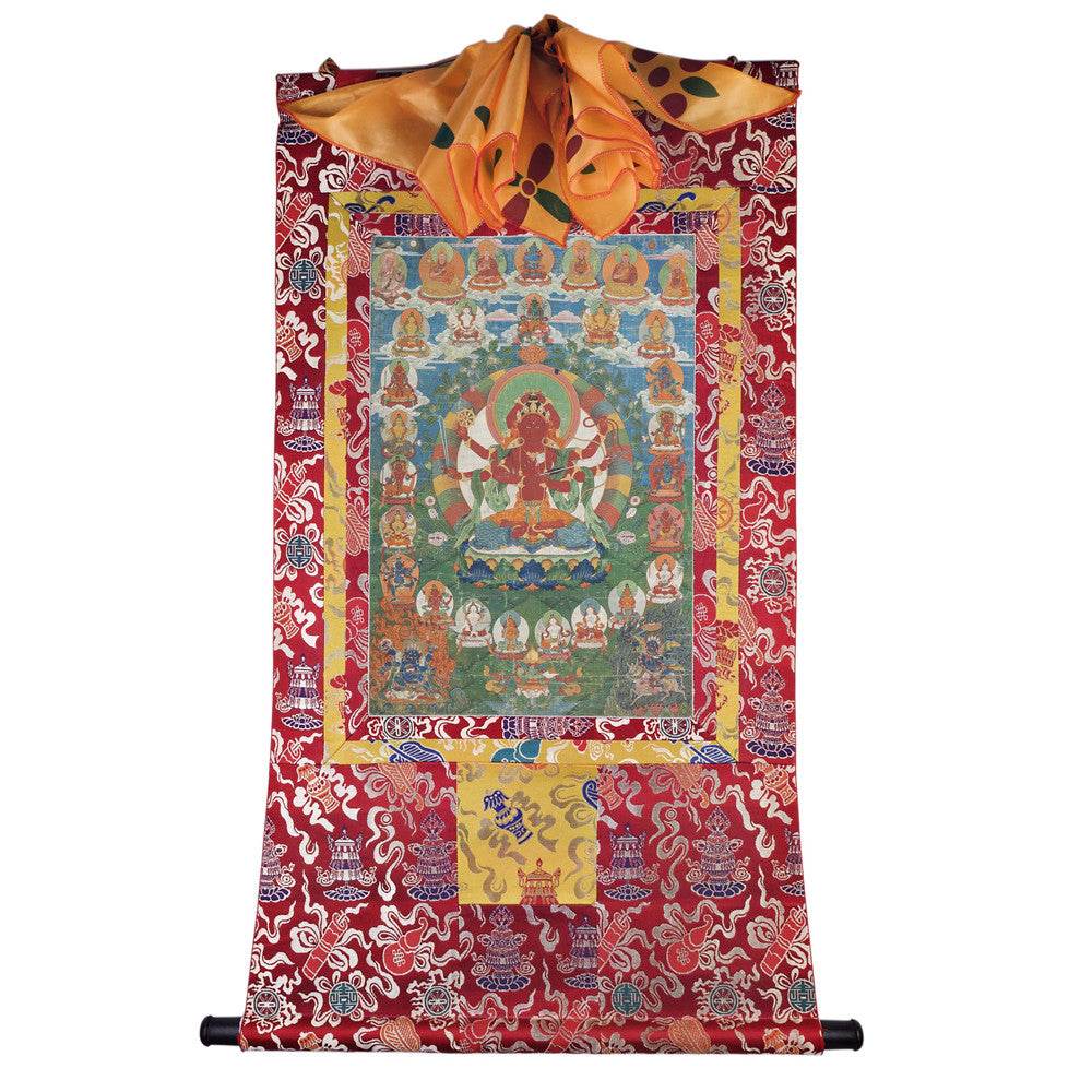 kurukulla - Tibetan thangka painting, detailed view