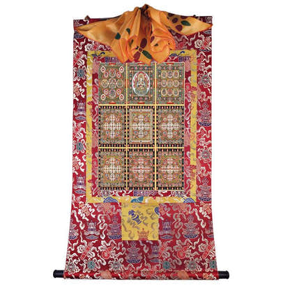 Vajradhatu Mandala Image - Tibetan thangka painting, view 7