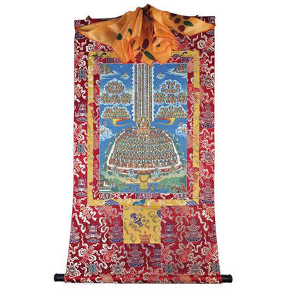 Je Tsongkhapa Refuge Tree Image - Tibetan thangka painting, view 7