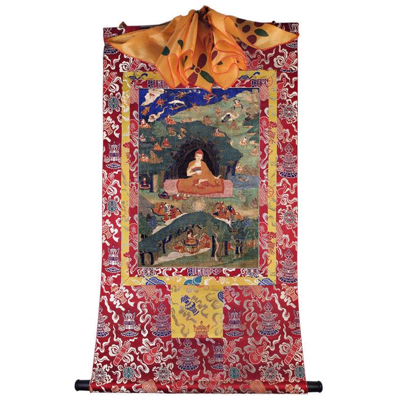 Guru Rinpoche Image - Tibetan thangka painting, view 7