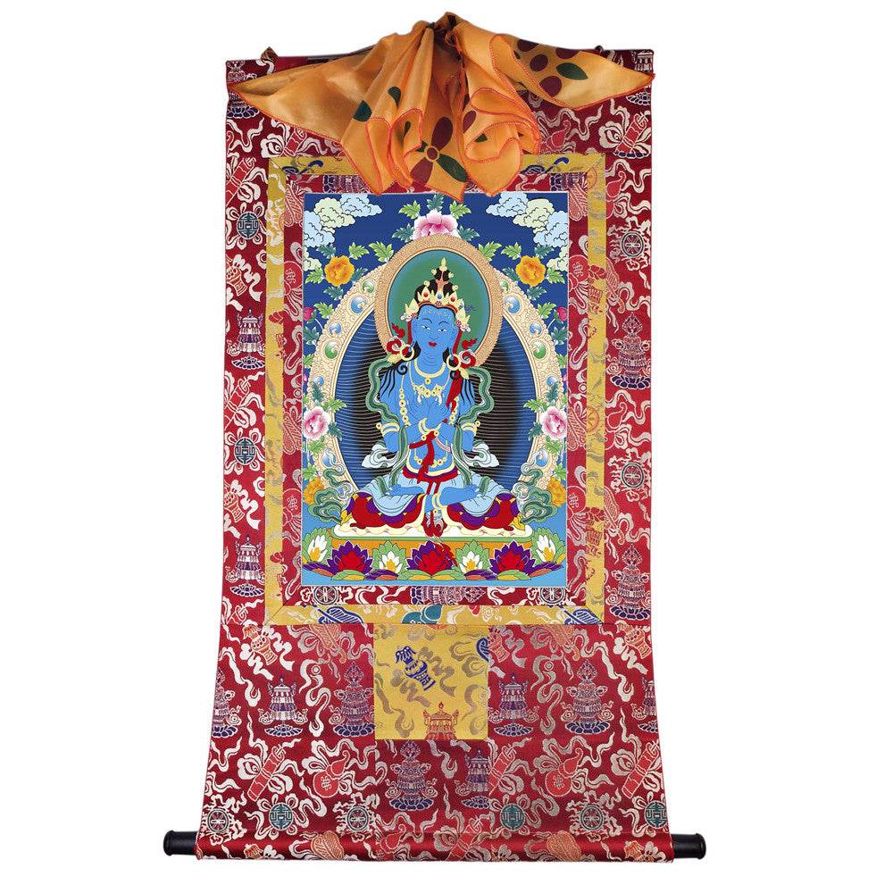 Vajrasattva - Tibetan thangka painting, view 14
