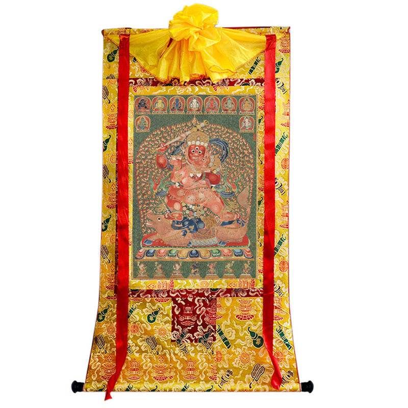 Rakta,Yamari Image - Tibetan thangka painting, view 8