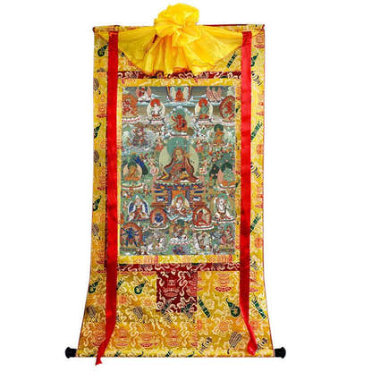 Guru Rinpoche Image - Tibetan thangka painting, view 8