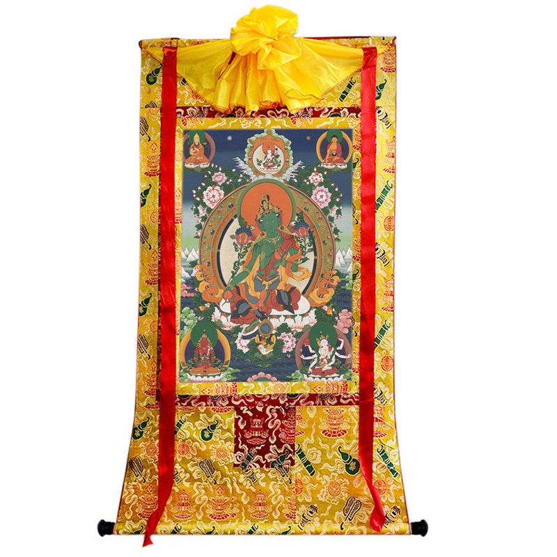 Green Tara Image - Tibetan thangka painting, view 8